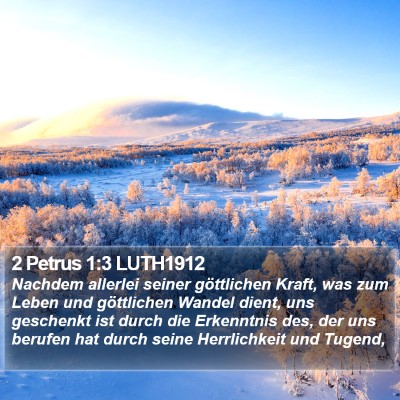 2 Petrus 1:3 LUTH1912 Bible Verse Image