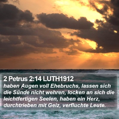 2 Petrus 2:14 LUTH1912 Bible Verse Image