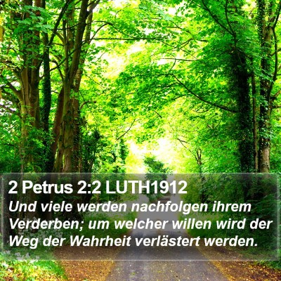 2 Petrus 2:2 LUTH1912 Bible Verse Image