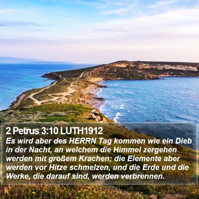2 Petrus 3:10 LUTH1912 Bible Verse Image