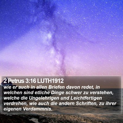 2 Petrus 3:16 LUTH1912 Bible Verse Image