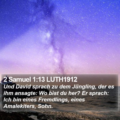 2 Samuel 1:13 LUTH1912 Bible Verse Image