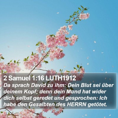 2 Samuel 1:16 LUTH1912 Bible Verse Image