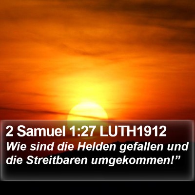 2 Samuel 1:27 LUTH1912 Bible Verse Image