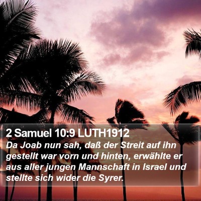 2 Samuel 10:9 LUTH1912 Bible Verse Image