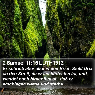 2 Samuel 11:15 LUTH1912 Bible Verse Image