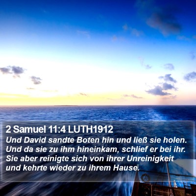 2 Samuel 11:4 LUTH1912 Bible Verse Image