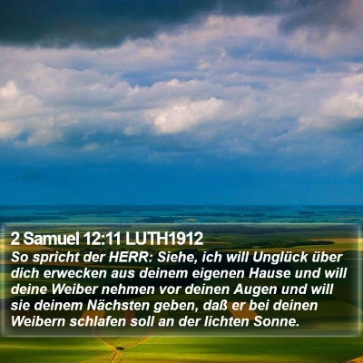 2 Samuel 12:11 LUTH1912 Bible Verse Image