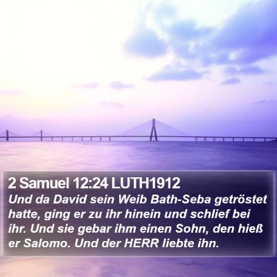 2 Samuel 12:24 LUTH1912 Bible Verse Image