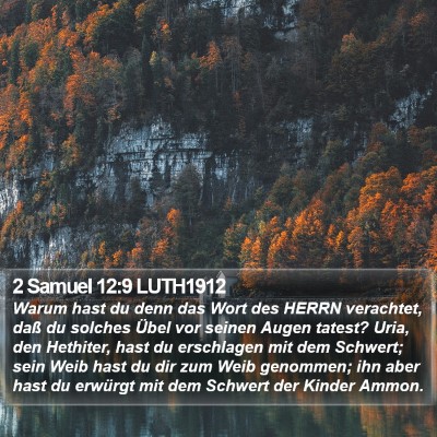 2 Samuel 12:9 LUTH1912 Bible Verse Image
