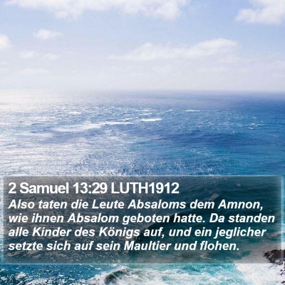 2 Samuel 13:29 LUTH1912 Bible Verse Image