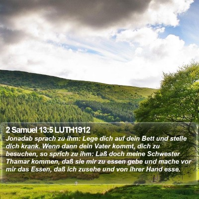 2 Samuel 13:5 LUTH1912 Bible Verse Image