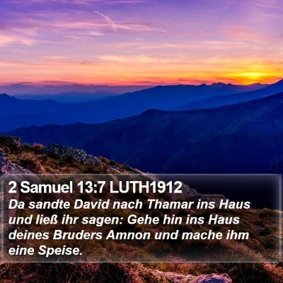 2 Samuel 13:7 LUTH1912 Bible Verse Image