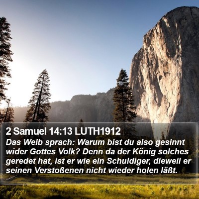 2 Samuel 14:13 LUTH1912 Bible Verse Image