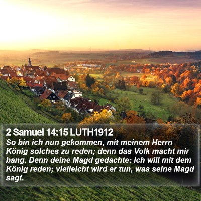 2 Samuel 14:15 LUTH1912 Bible Verse Image