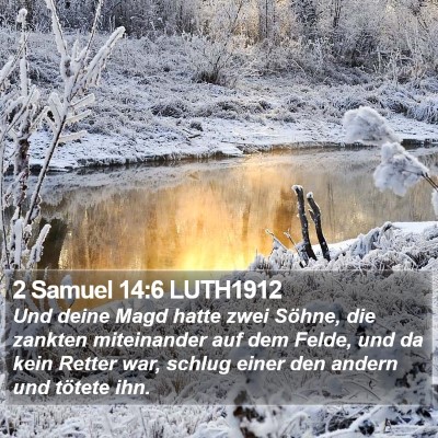 2 Samuel 14:6 LUTH1912 Bible Verse Image