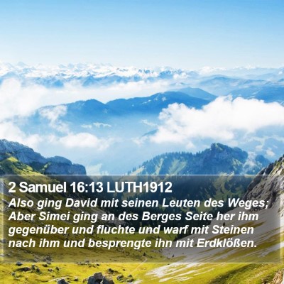 2 Samuel 16:13 LUTH1912 Bible Verse Image