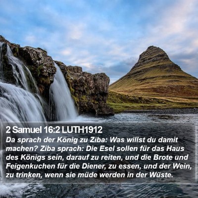 2 Samuel 16:2 LUTH1912 Bible Verse Image