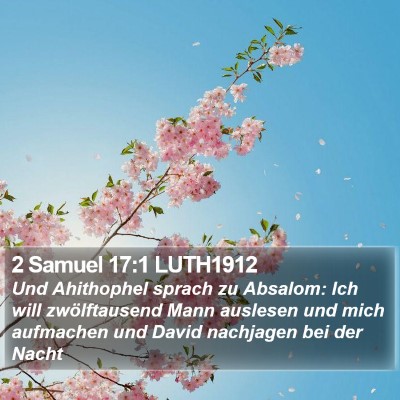 2 Samuel 17:1 LUTH1912 Bible Verse Image
