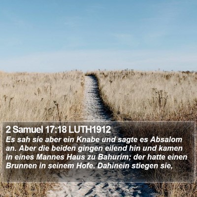2 Samuel 17:18 LUTH1912 Bible Verse Image