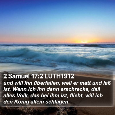 2 Samuel 17:2 LUTH1912 Bible Verse Image