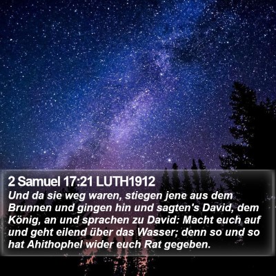 2 Samuel 17:21 LUTH1912 Bible Verse Image