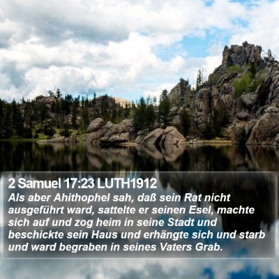 2 Samuel 17:23 LUTH1912 Bible Verse Image
