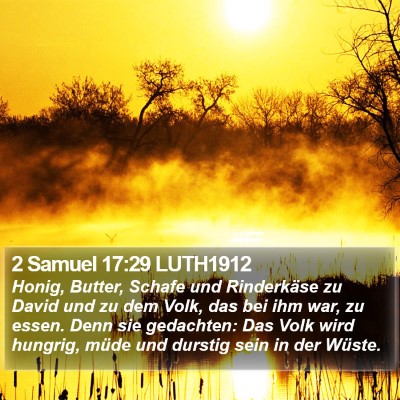 2 Samuel 17:29 LUTH1912 Bible Verse Image