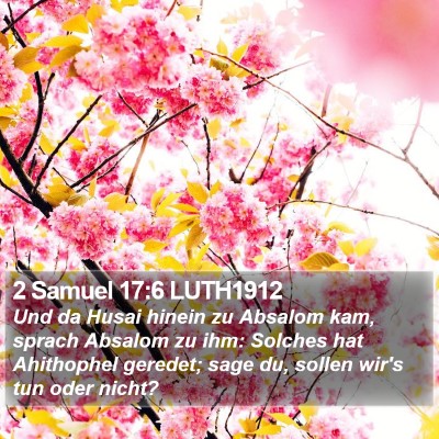 2 Samuel 17:6 LUTH1912 Bible Verse Image