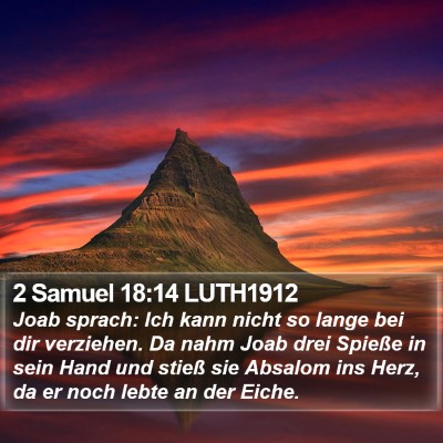 2 Samuel 18:14 LUTH1912 Bible Verse Image