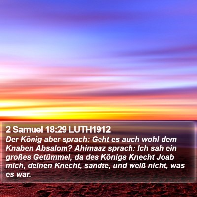 2 Samuel 18:29 LUTH1912 Bible Verse Image