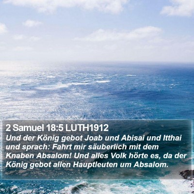 2 Samuel 18:5 LUTH1912 Bible Verse Image