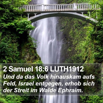 2 Samuel 18:6 LUTH1912 Bible Verse Image