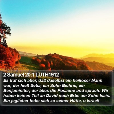 2 Samuel 20:1 LUTH1912 Bible Verse Image