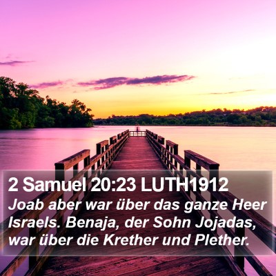 2 Samuel 20:23 LUTH1912 Bible Verse Image