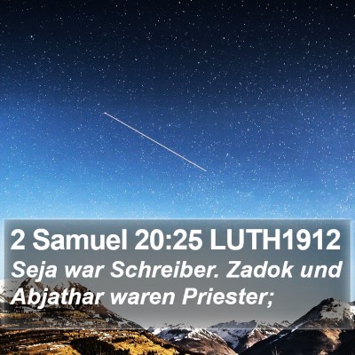 2 Samuel 20:25 LUTH1912 Bible Verse Image