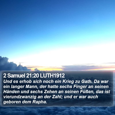 2 Samuel 21:20 LUTH1912 Bible Verse Image
