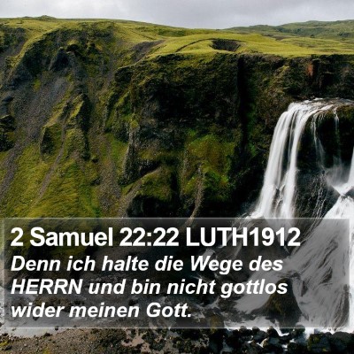 2 Samuel 22:22 LUTH1912 Bible Verse Image