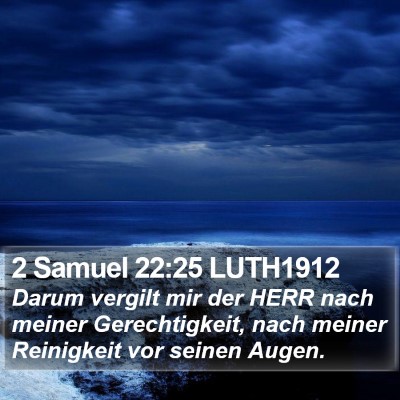 2 Samuel 22:25 LUTH1912 Bible Verse Image