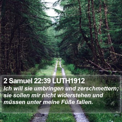 2 Samuel 22:39 LUTH1912 Bible Verse Image