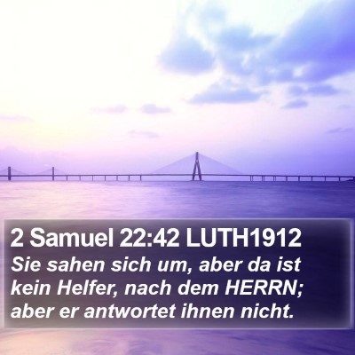 2 Samuel 22:42 LUTH1912 Bible Verse Image