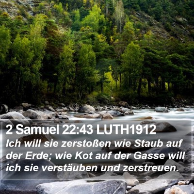 2 Samuel 22:43 LUTH1912 Bible Verse Image