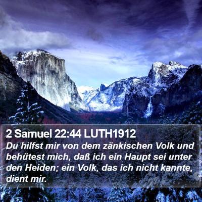 2 Samuel 22:44 LUTH1912 Bible Verse Image