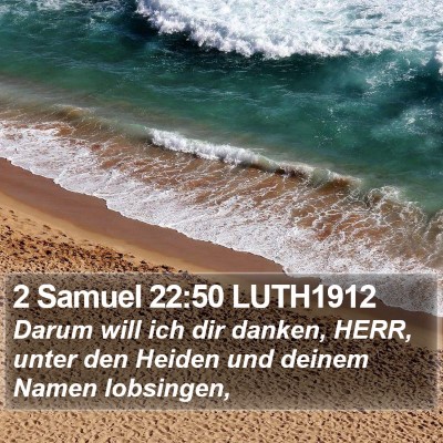 2 Samuel 22:50 LUTH1912 Bible Verse Image
