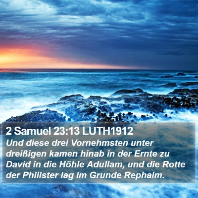 2 Samuel 23:13 LUTH1912 Bible Verse Image
