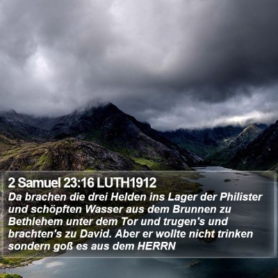 2 Samuel 23:16 LUTH1912 Bible Verse Image