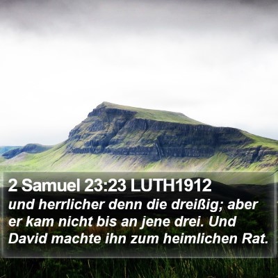2 Samuel 23:23 LUTH1912 Bible Verse Image