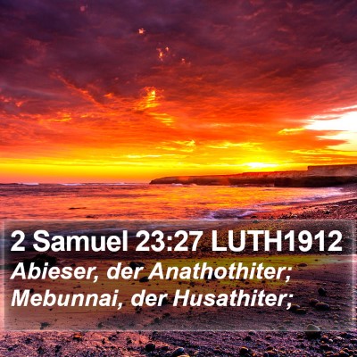 2 Samuel 23:27 LUTH1912 Bible Verse Image