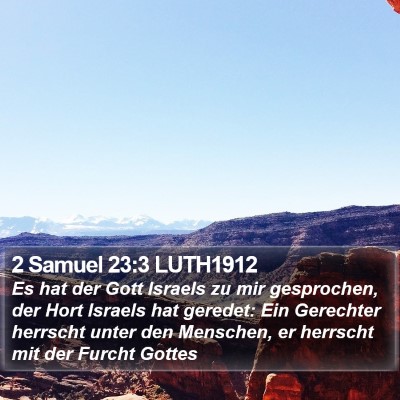 2 Samuel 23:3 LUTH1912 Bible Verse Image