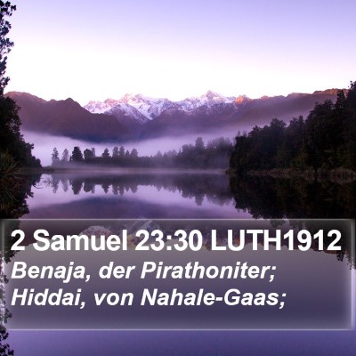 2 Samuel 23:30 LUTH1912 Bible Verse Image